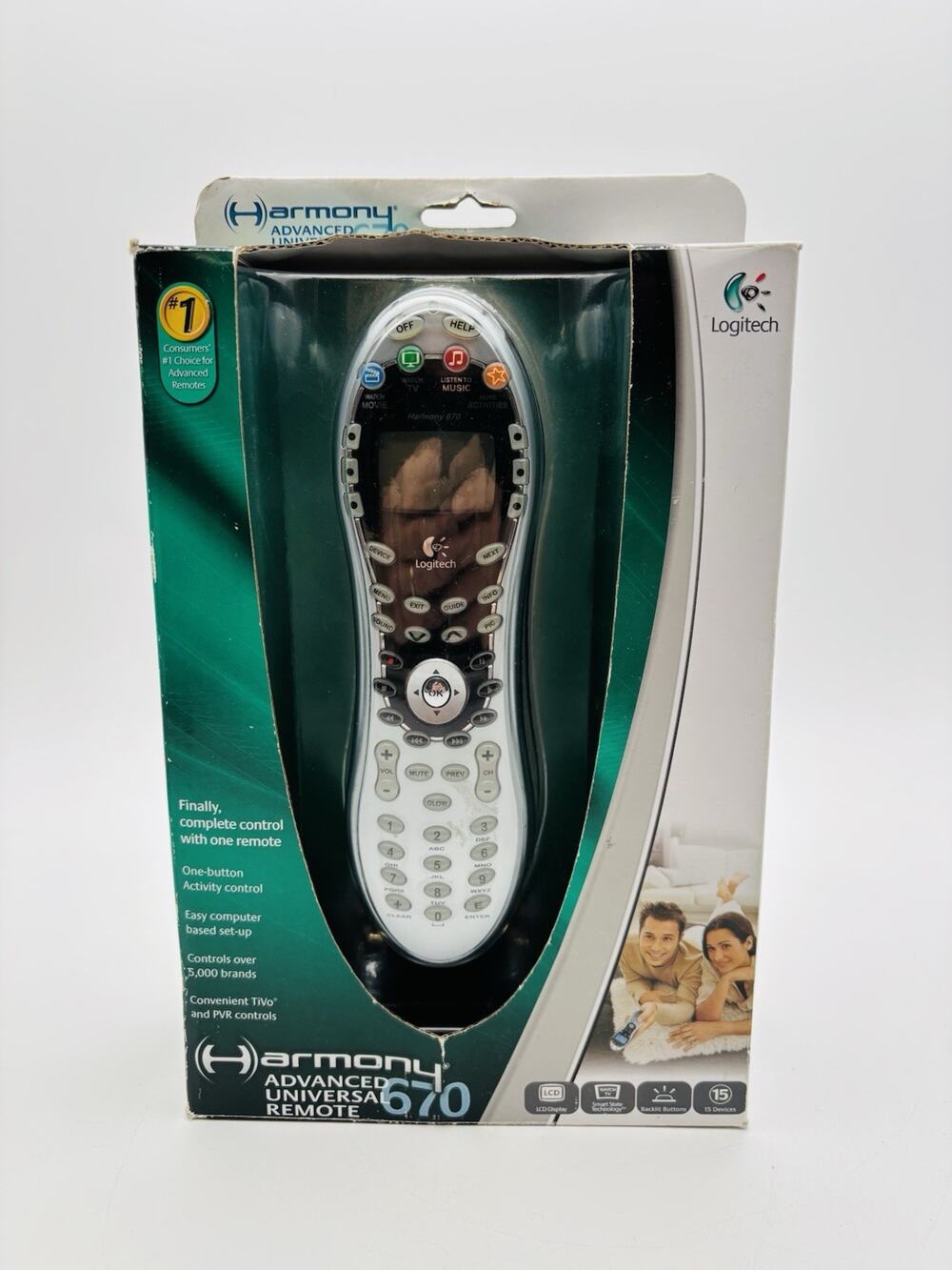 Logitech Harmony 670 Advanced Programable Universal Remote Control LCD Backlight